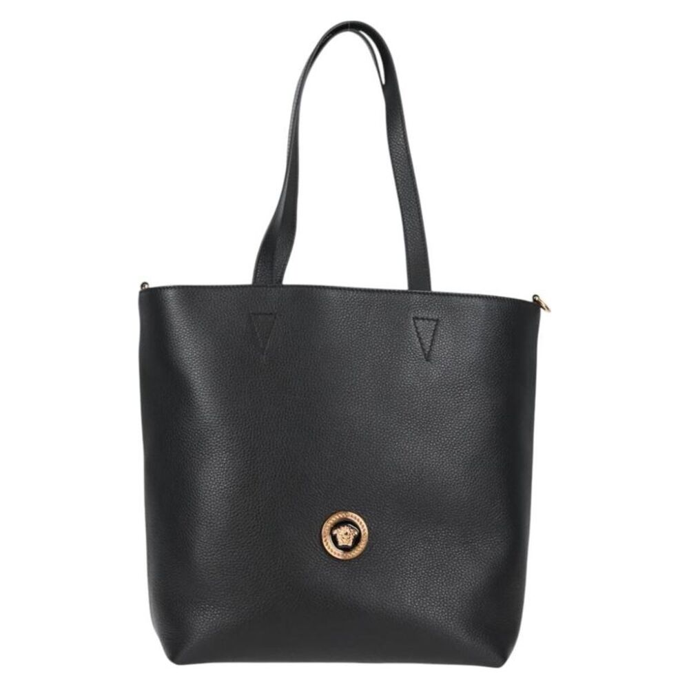 Versace Medusa Tote Leather Black Leather Tote Bag Bag